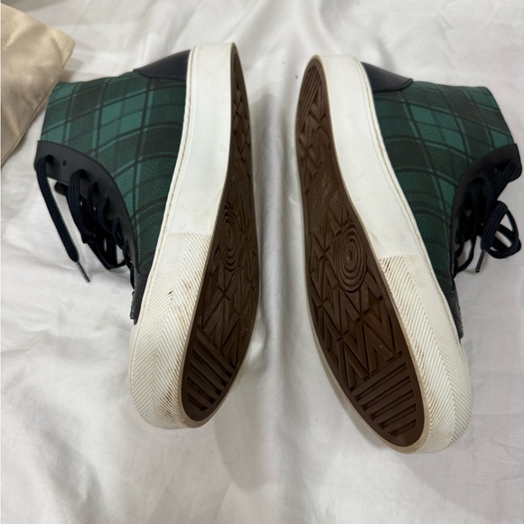 Louis Vuitton Green and Black High-Tops with White Soles - Picture 9 of 11